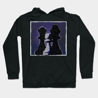 Chess Pieces Purple BATIK design Hoodie